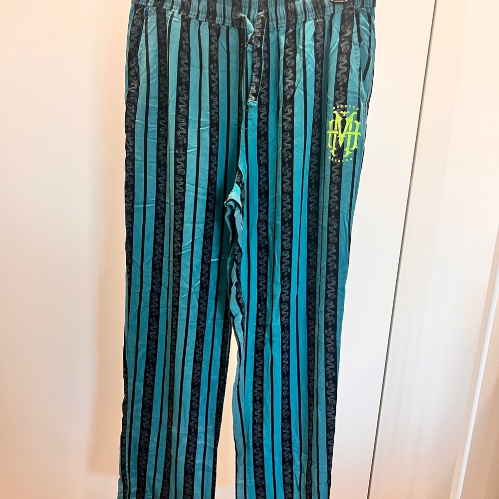 Disney Teal and Black Striped Joggers